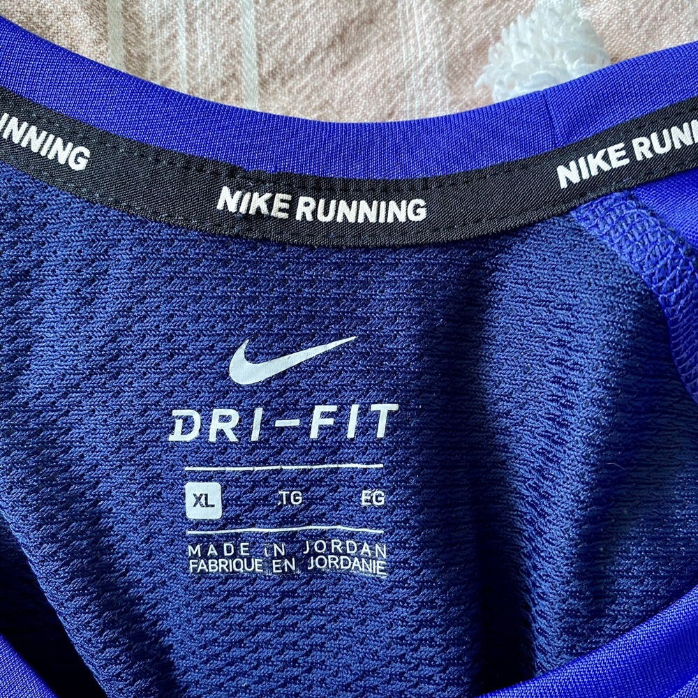 Nike Running Dri Fit Purple/Blue Mesh-Back Shirt XL - Picture 6 of 8